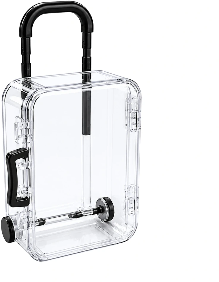 Plastikinė dėžutė su dvigubu užsegimu - 63.5x48x21mm - Rakinamas konteineris - Organizatorius