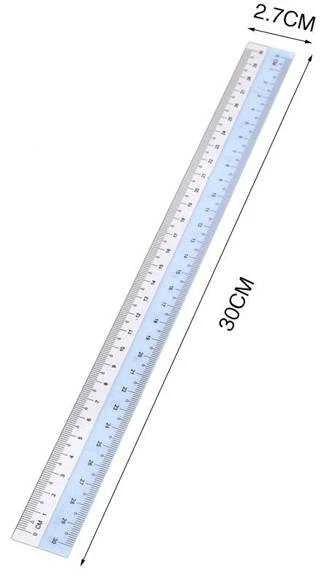 Oem Plastikinė liniuotė 30cm 12 colių - minkšta skaidri liniuotė
