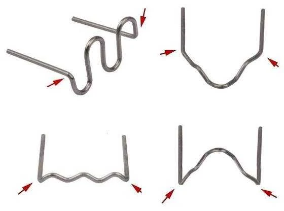 Oem Plastikiniai kabės - V vidinis kampas 0.8 mm - Kabės suvirinimo aparatui - 100 vnt