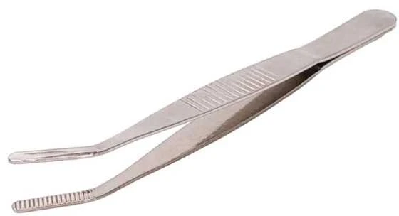 Oem Metalinis pincetas - 11 cm - lenkti - universalūs pincetai