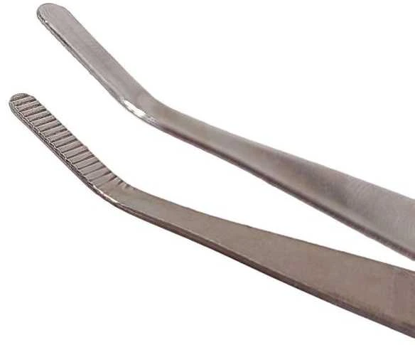 Oem Metalinis pincetas - 11 cm - lenkti - universalūs pincetai
