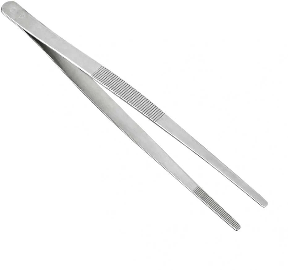 Plastikiniai pincetai - 11 cm - lenkti - universalūs pincetai