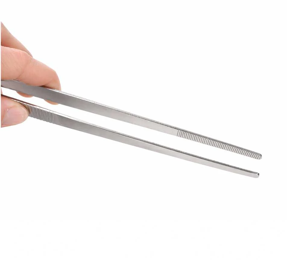 Plastikiniai pincetai - 11 cm - lenkti - universalūs pincetai