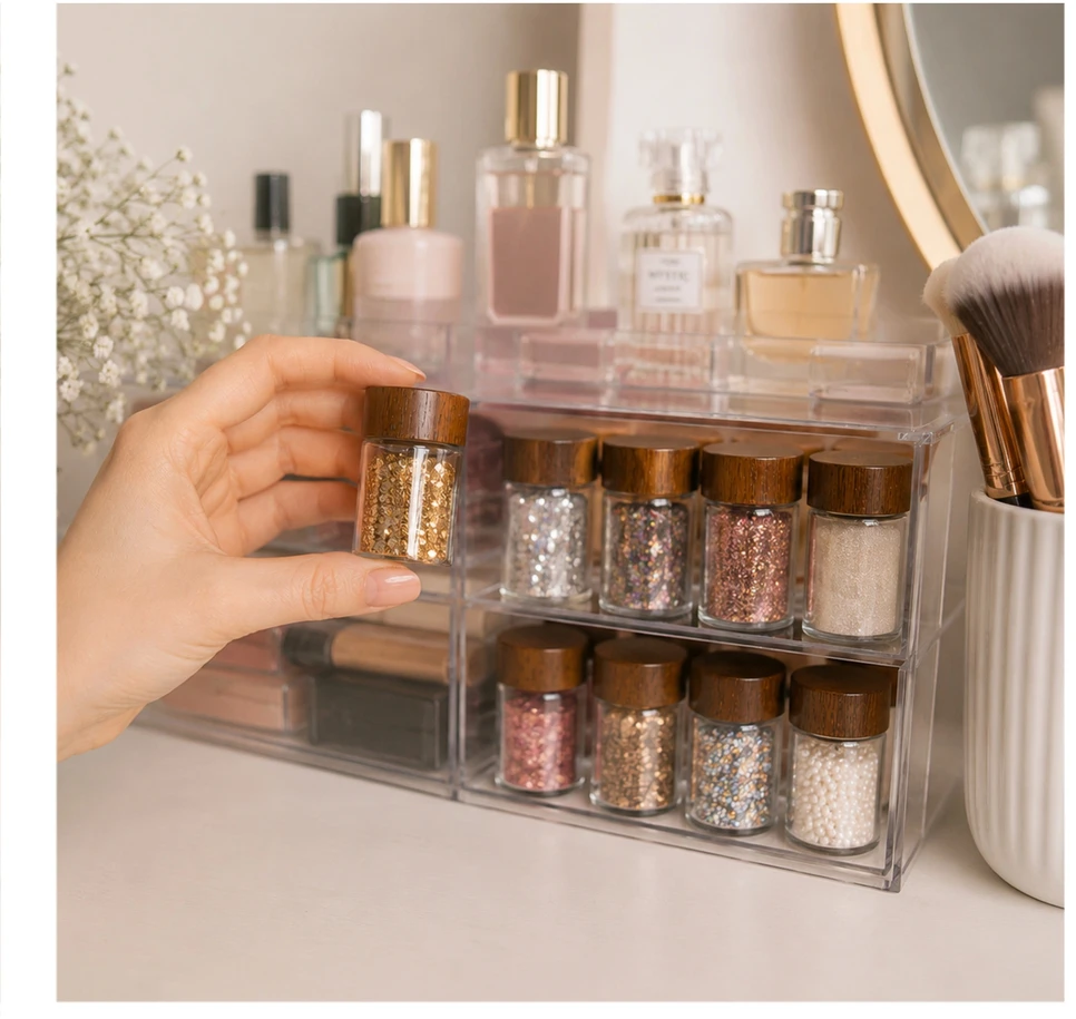 Plastikinis butelis su metaliniu dangteliu 30ml - mėginio buteliukas