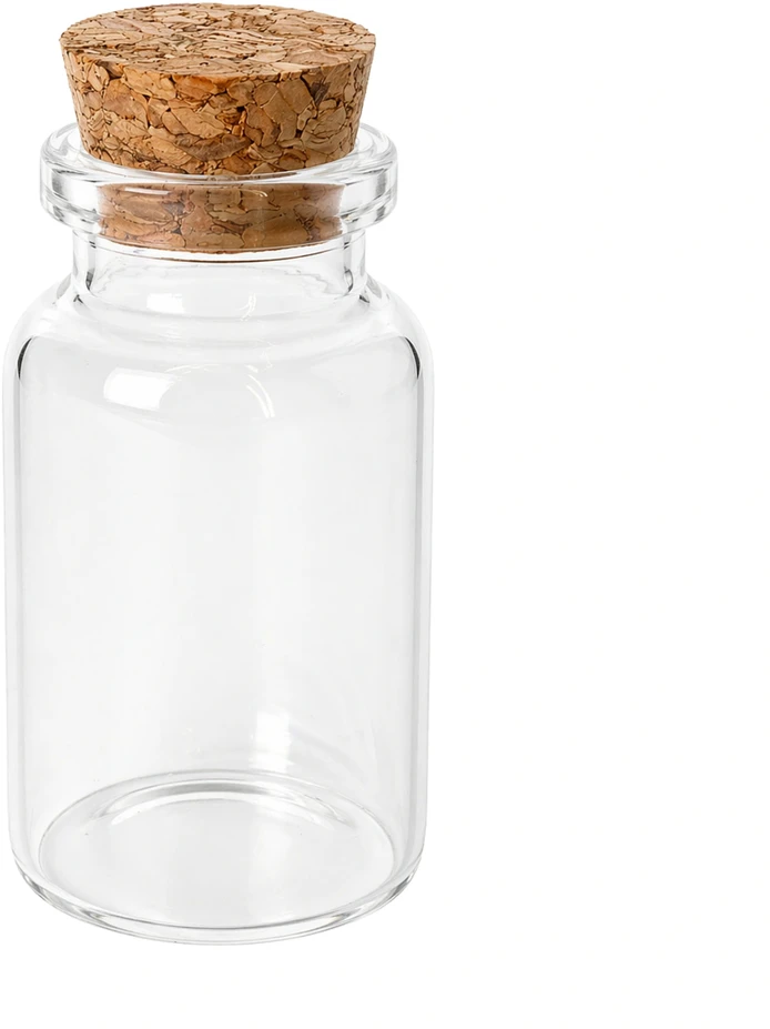 Plastikinis butelis su metaliniu dangteliu 30ml - mėginio buteliukas