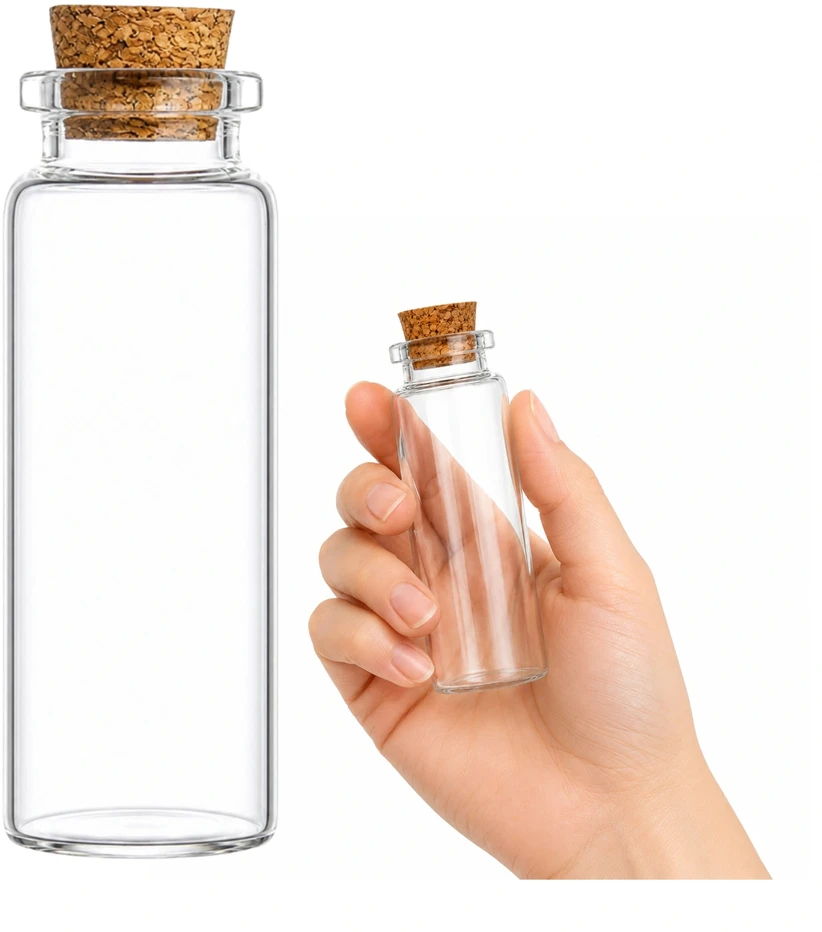 Plastikinis butelis su metaliniu dangteliu 30ml - mėginio buteliukas