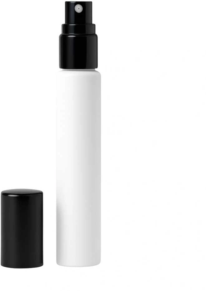 Plastikinis butelis su metaliniu dangteliu 30ml - mėginio buteliukas