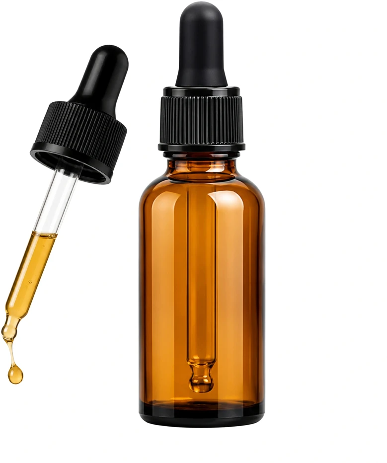 Plastikinis butelis su metaliniu dangteliu 30ml - mėginio buteliukas