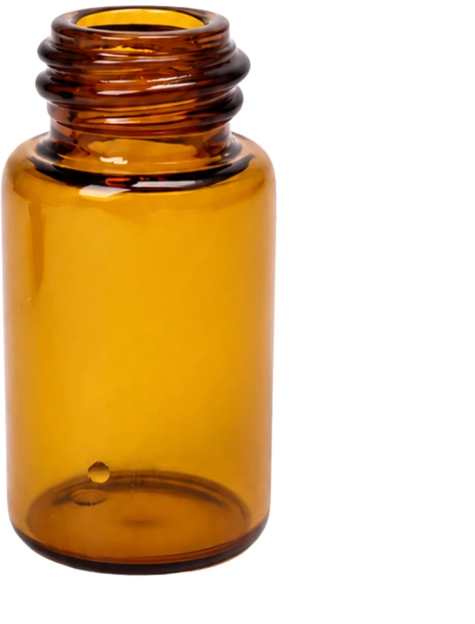 Plastikinis butelis su metaliniu dangteliu 30ml - mėginio buteliukas