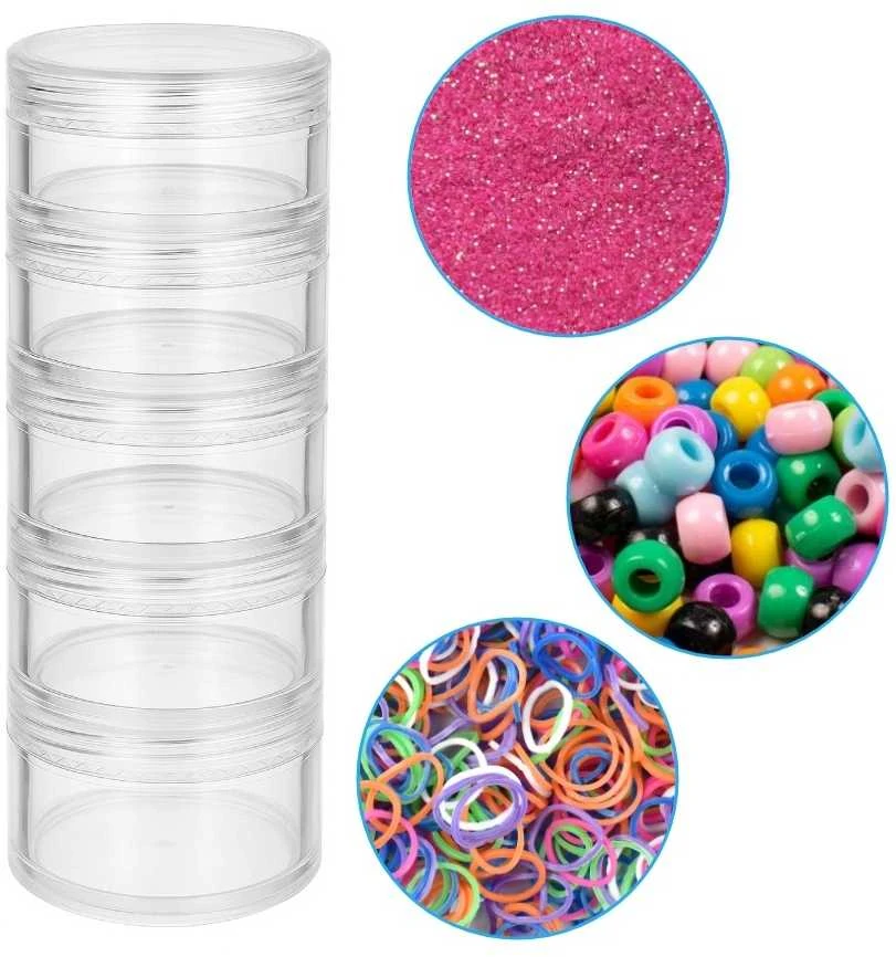 Oem Plastikinis indelis 10 ml - užsukamas indelis blizgučių dekoracijoms su varžteliais
