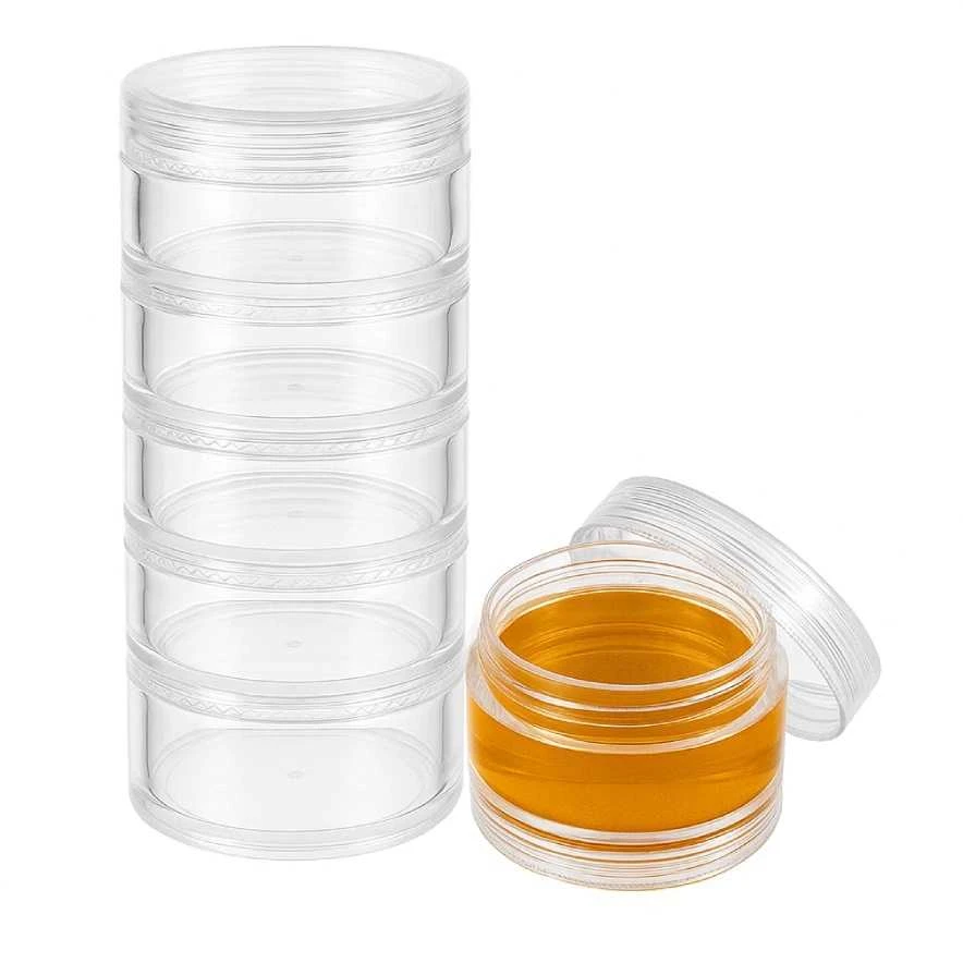 Oem Plastikinis indelis 10 ml - užsukamas indelis blizgučių dekoracijoms su varžteliais