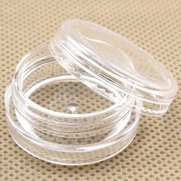 Oem Plastikinis indelis 10ml - užsukamas stiklainis su blizgučiais, varžtais