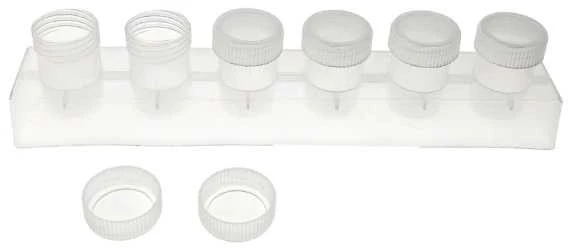 Oem Plastikinis indelis 8x3ml cirkoniui, dažams - sujungti uždari indai