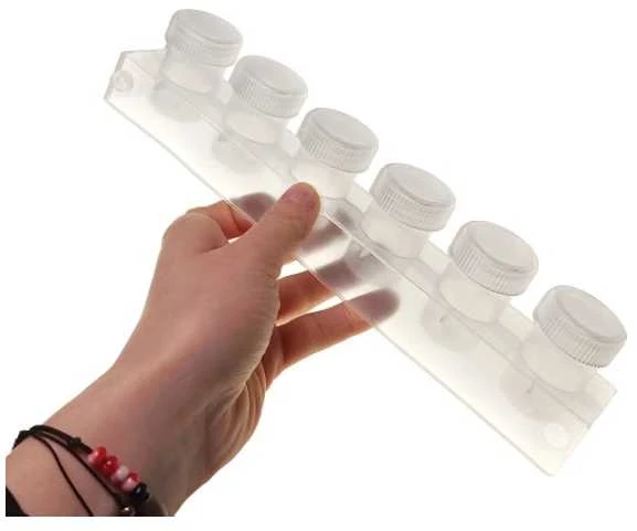 Oem Plastikinis indelis 8x3ml cirkoniui, dažams - sujungti uždari indai