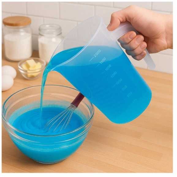Oem Plastikinis matavimo puodelis 400 ml - virtuvinis matavimo puodelis 0.4 l - ąsotis su rankena