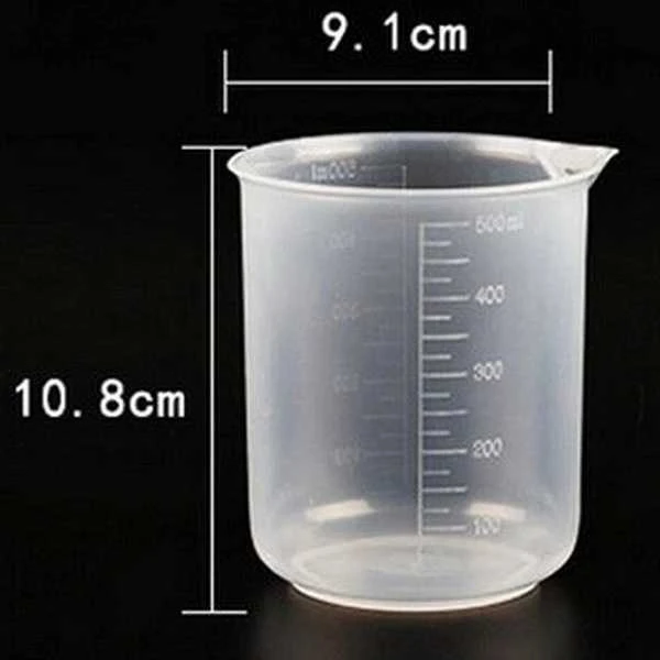 Oem Plastikinis puodelis su matavimo puodeliu 500ml - virtuvės matavimo puodelis