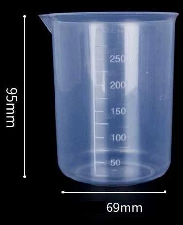 Oem Plastikinis puodelis su matavimo puodeliu 250/300ml - virtuvės matavimo puodelis