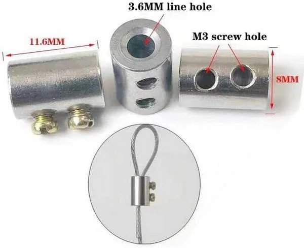 Oem Plieninio kabelio tvirtinimas - G tipas 8x11.6 mm - plieno kabelio gnybtas