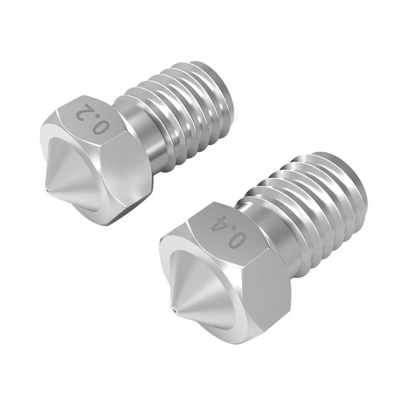 Plieniniai 3D spausdintuvo antgaliai 0.2 ir 0.4 mm