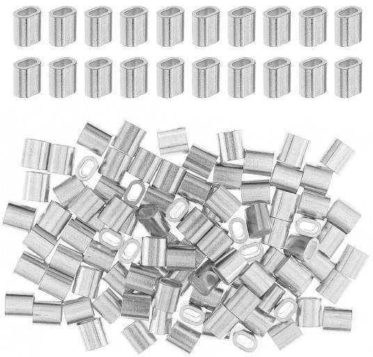 Oem Plieninis kabelio gnybtas - 5 mm kabeliui - 10 vnt - ovali aliuminio mova