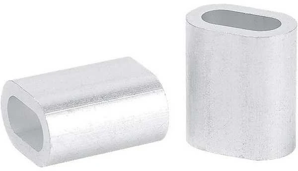 Oem Plieninis kabelio spaustukas - 2 mm kabeliui - 10 vnt - ovali aliuminio mova
