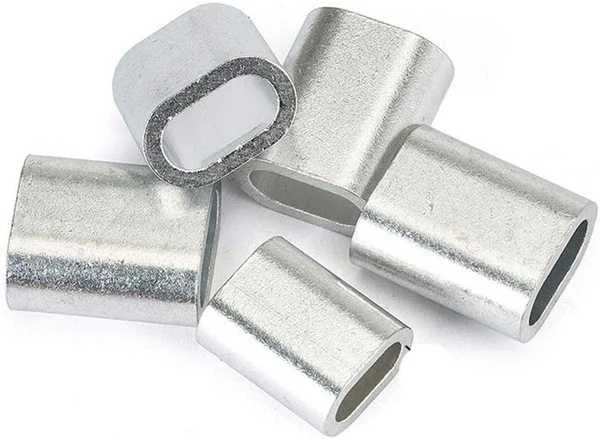 Oem Plieninis kabelio spaustukas - 5 mm kabeliui - 10 vnt - ovali aliuminio mova