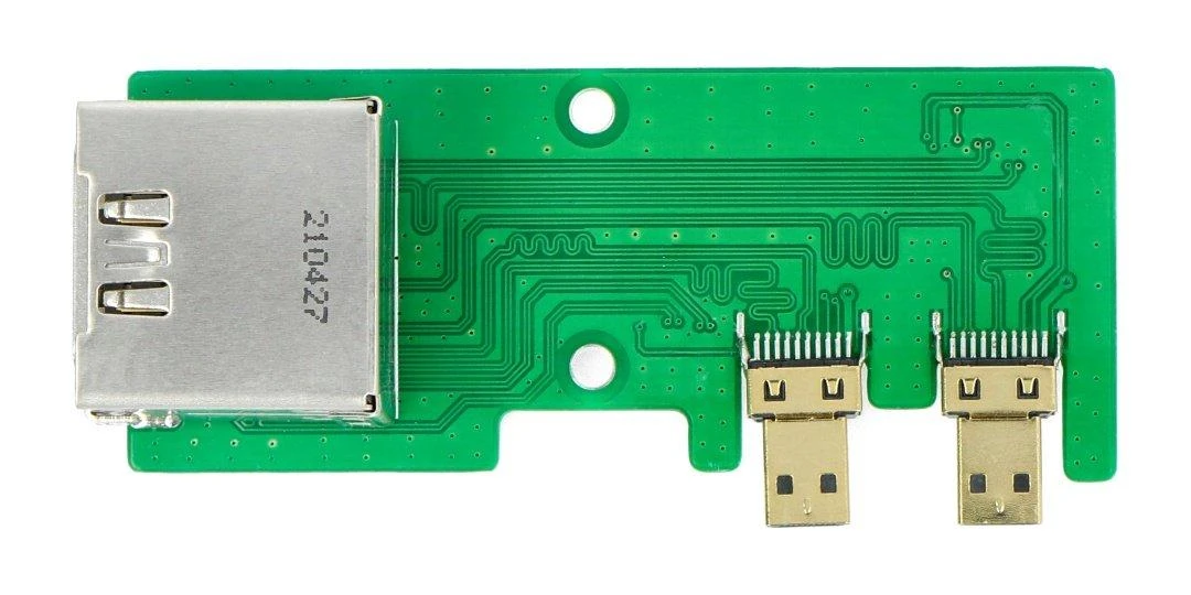 Uctronics adapterio plokštė su HDMI lizdu ir dviem microHDMI jungtimis