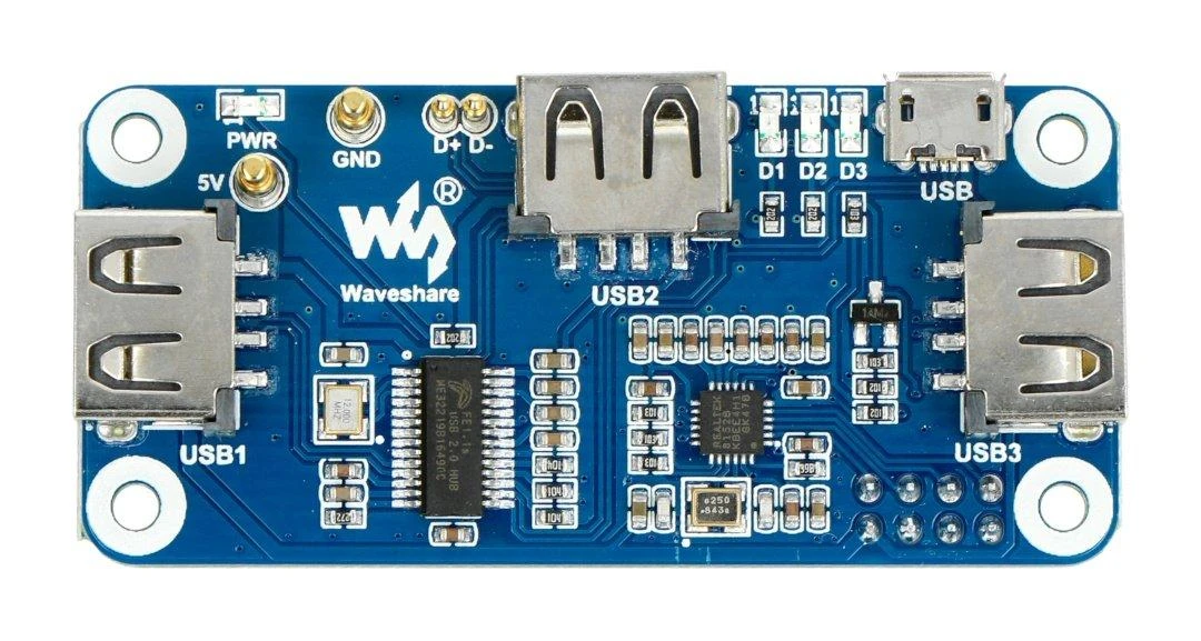 PoE Ethernet/USB HUB HAT, skirtas Raspberry Pi Zero - Waveshare 19635