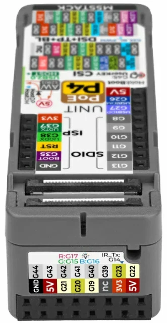 PoE-P4 įrenginys – Ethernet PoE valdiklis su ESP32-P4 ir MIPI CSI/DSI – M5Stack U213