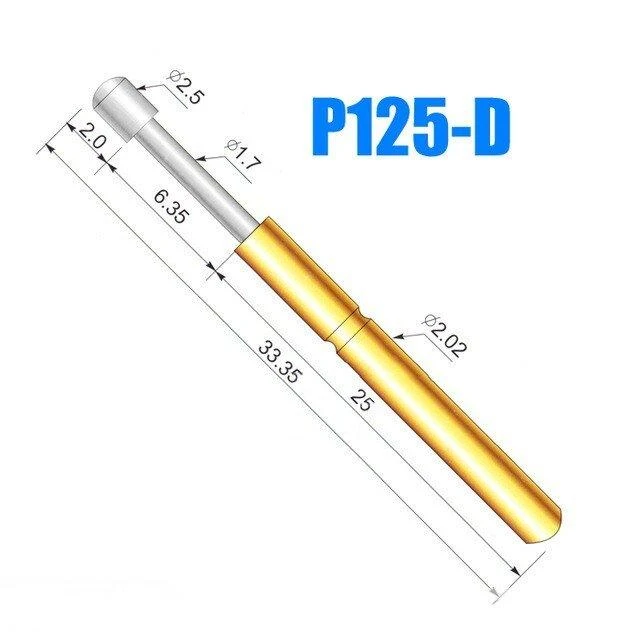 Oem Pogo kaištis P125-D techninis brėžinys
