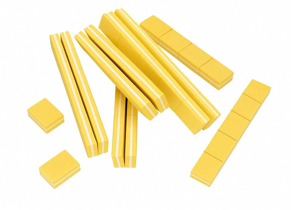 Poliravimo blokelis Mini nagų kempinėlės 50 vnt, Geltoni 3.5x2.50x1 cm