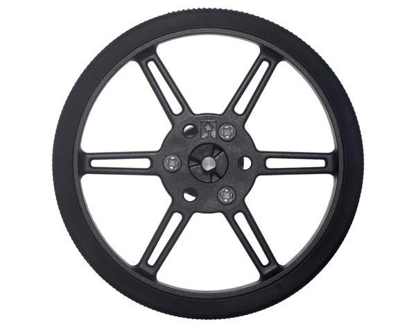 Pololu 80x10mm ratas su juodais stipinais