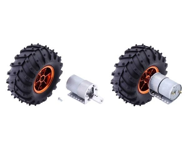 Pololu ratų adapteriai su varikliais ir padangomis