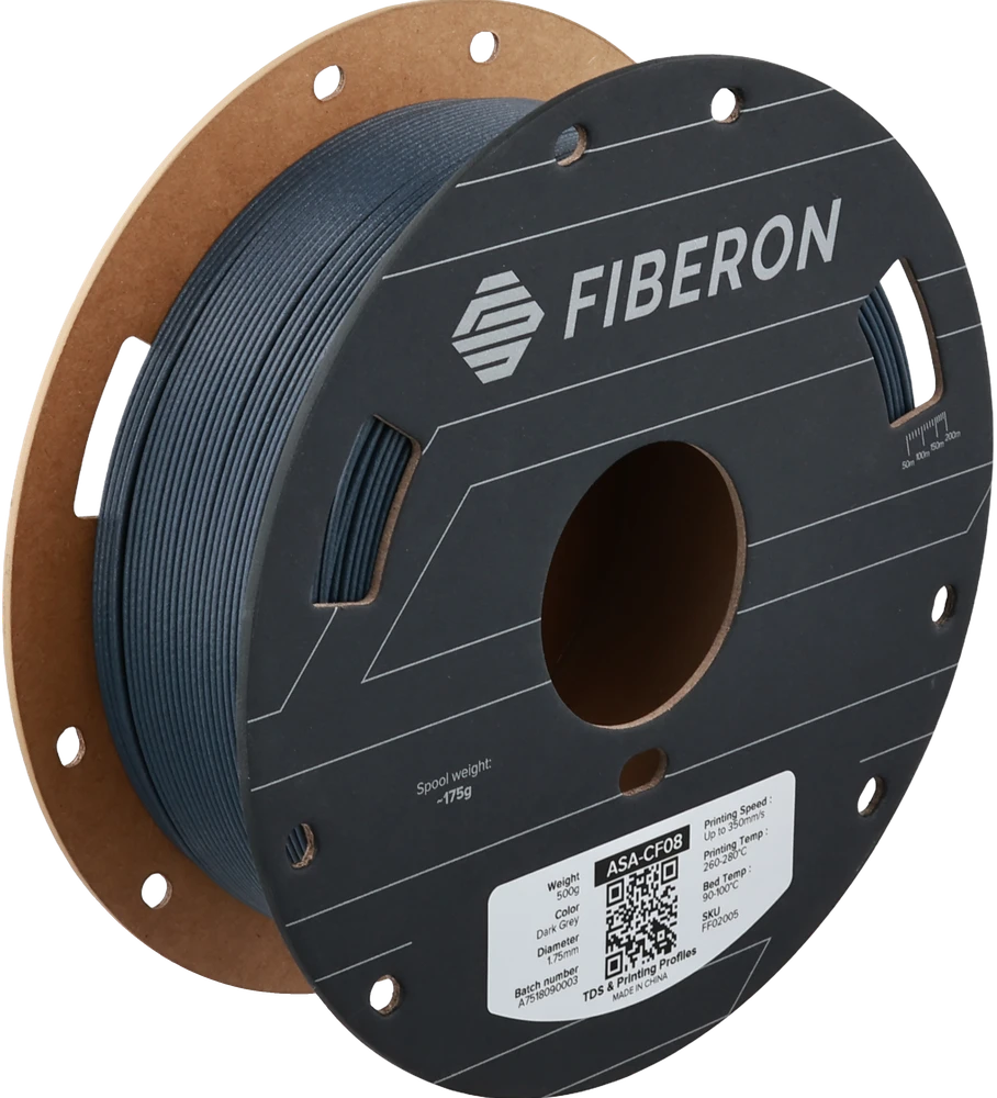 Polymaker Fiberon ASA-CF08 plastikas - Dark Pilkas