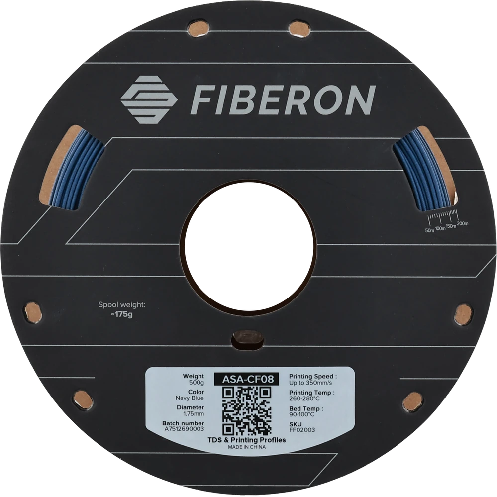 Polymaker Fiberon ASA-CF08 tamsiai mėlyna ritė