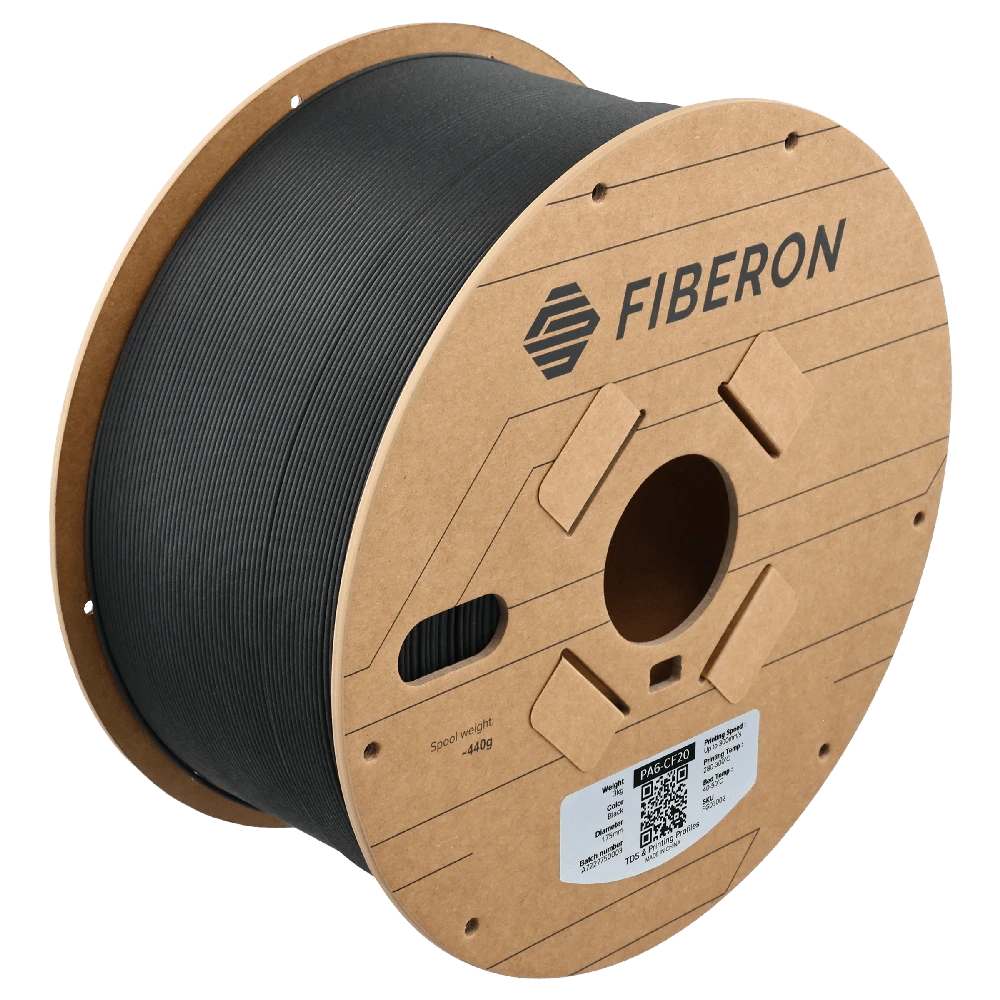 Polmask Polymaker 3D plastikas Fiberon PA6-CF20 1.75mm 0.5kg - Juodas