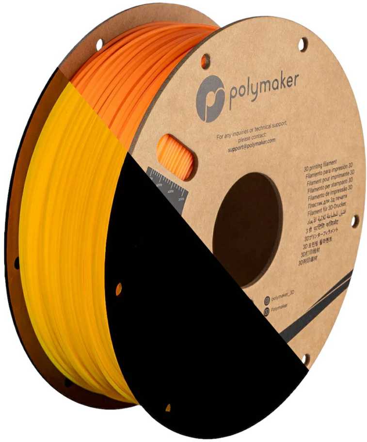 Polymaker Filamento Polimaker PolyLite Šviečiantis PLA 1.75mm 1kg - Oranžinė
