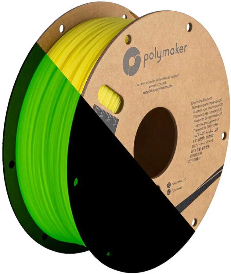 Polymaker Filamento Polimaker PolyLite Šviečiantis PLA 1.75mm 1kg - Geltona