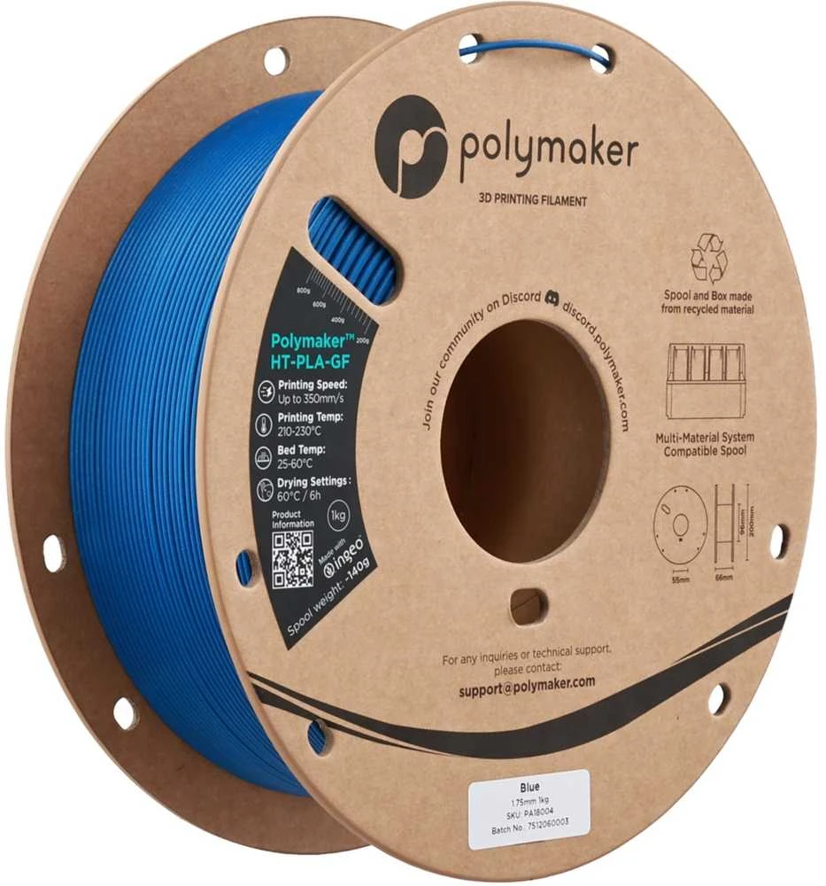 Polmask Polymaker HT-PLA-GF 1.75mm 1kg - Elektriniai įrankiai Žalias