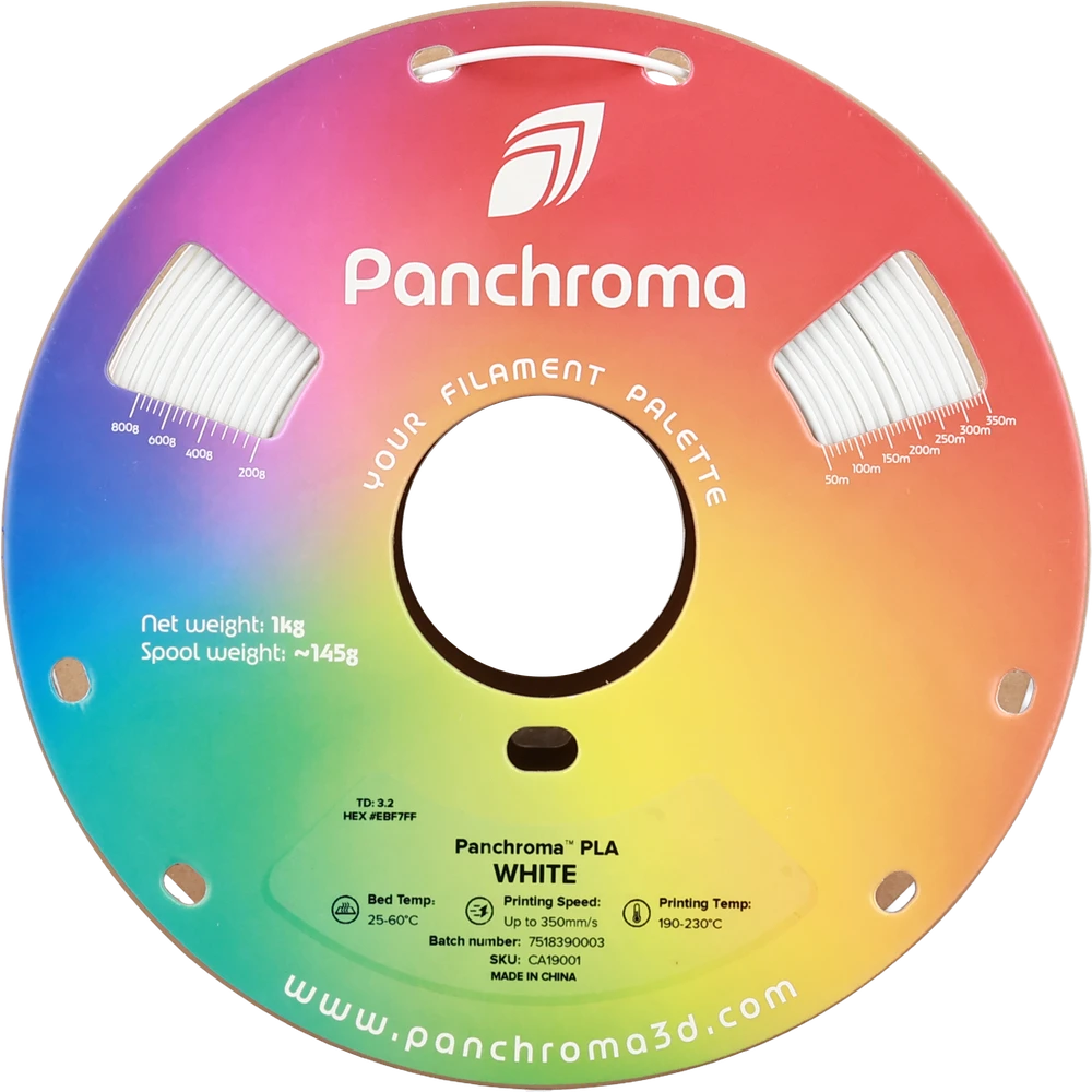 Polymaker Panchroma PLA ritė su tech informacija
