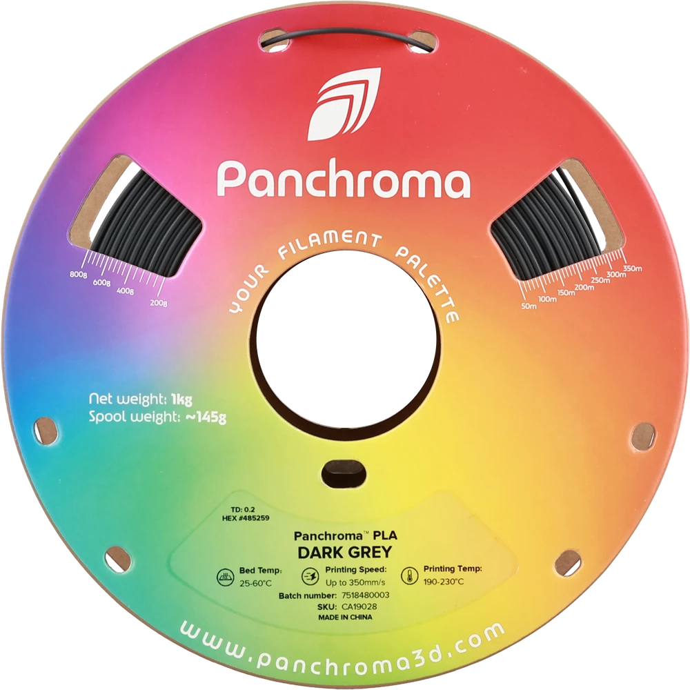 Polymaker Panchroma PLA tamsiai pilka ritė 1kg