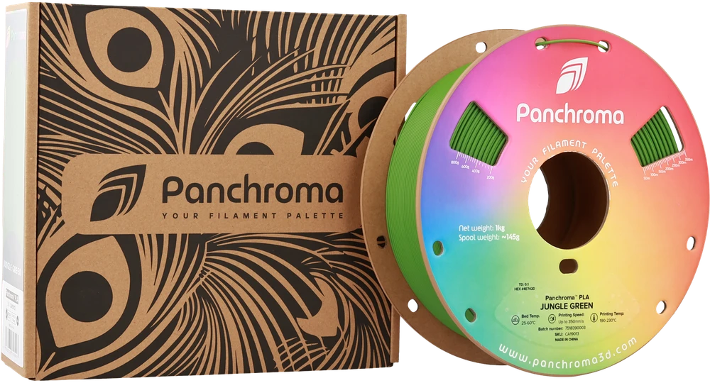 Polymaker Panchroma PLA džiunglių žalios spalvos ritė su dėžute