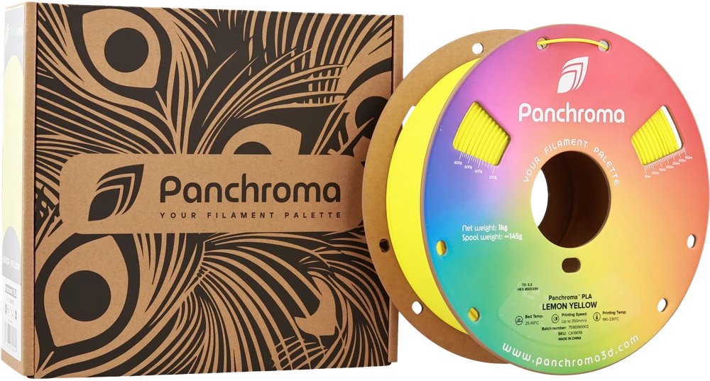 Panchroma PLA Lemon Yellow siūlas su pakuote