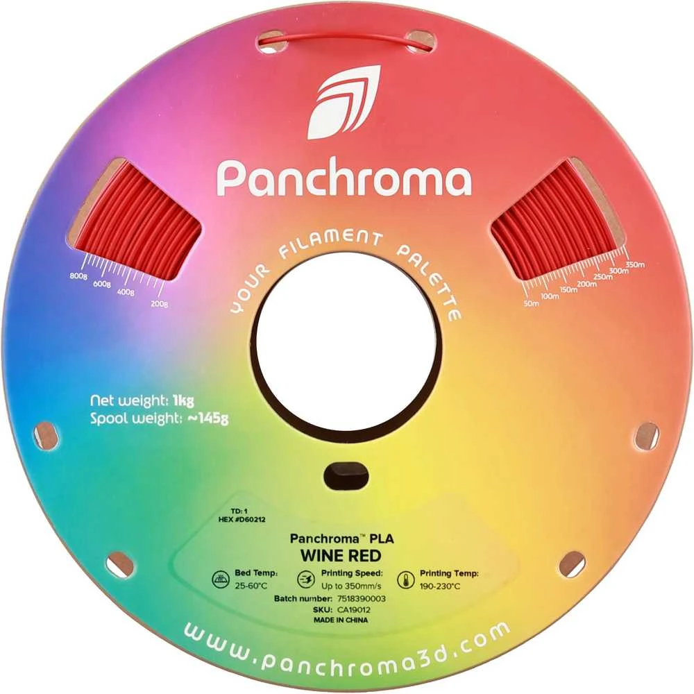 Polymaker Panchroma PLA Wine Red ritės vaizdas iš priekio