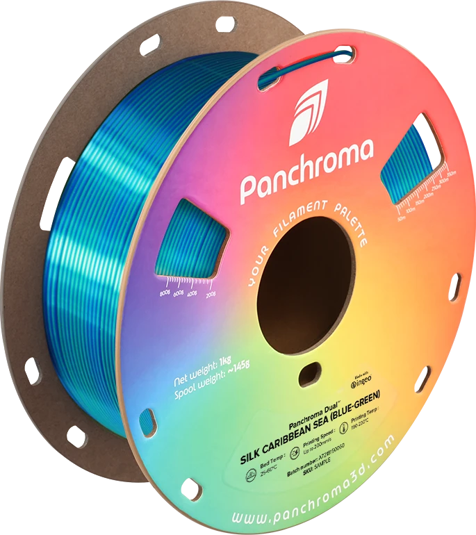 Polymaker Panchroma PLA DUAL SILK ritė Caribbean Sea