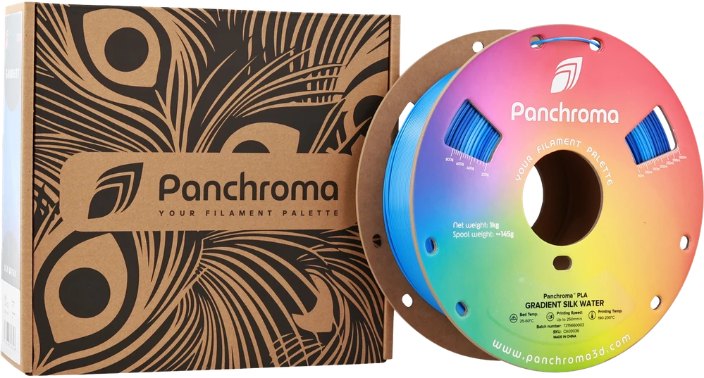 Panchroma PLA gradient Silk ritė su dėžute