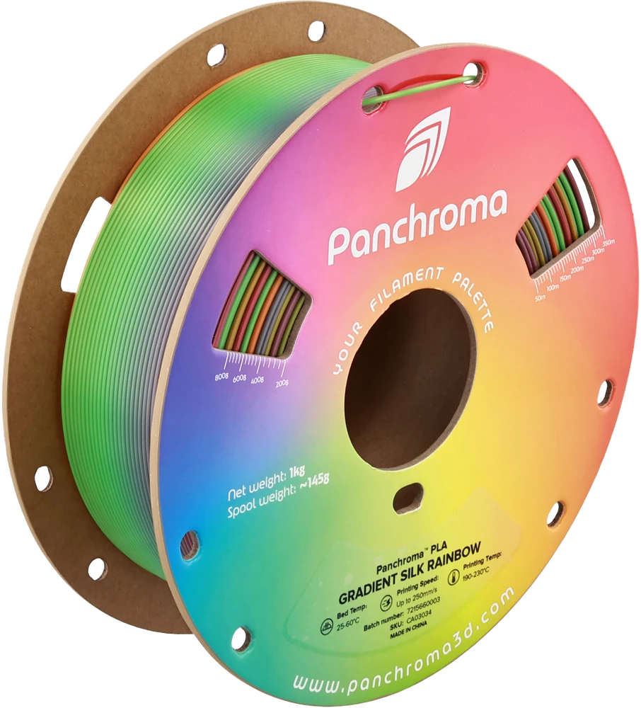 Polymaker Panchroma PLA gradient Silk plastikas - Rainbow