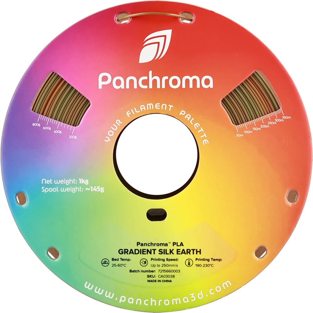Polymaker Panchroma PLA Earth ritė su svorio rodmenimis