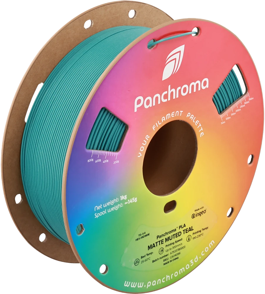 Polymaker Panchroma PLA Matte Muted plastikas 1.75mm 1kg - Muted Teal
