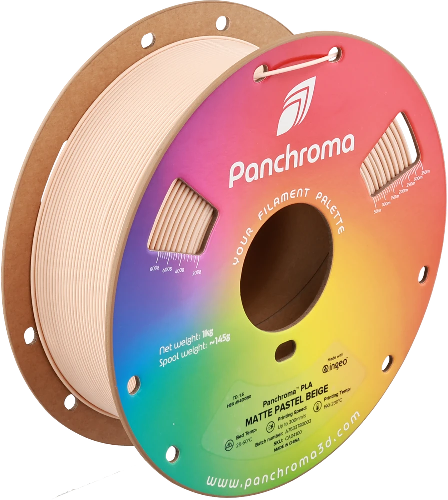 Polymaker Panchroma PLA MATTE Pastel plastikas 1.75mm 1kg - Pastel rusvai gelsvas